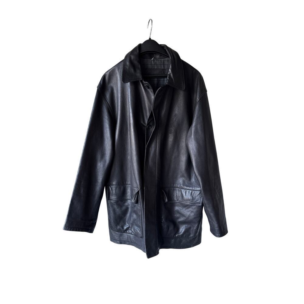 Vintage Emidio Tucci El Corte Inglés Nappa Leather Caban Car Coat
